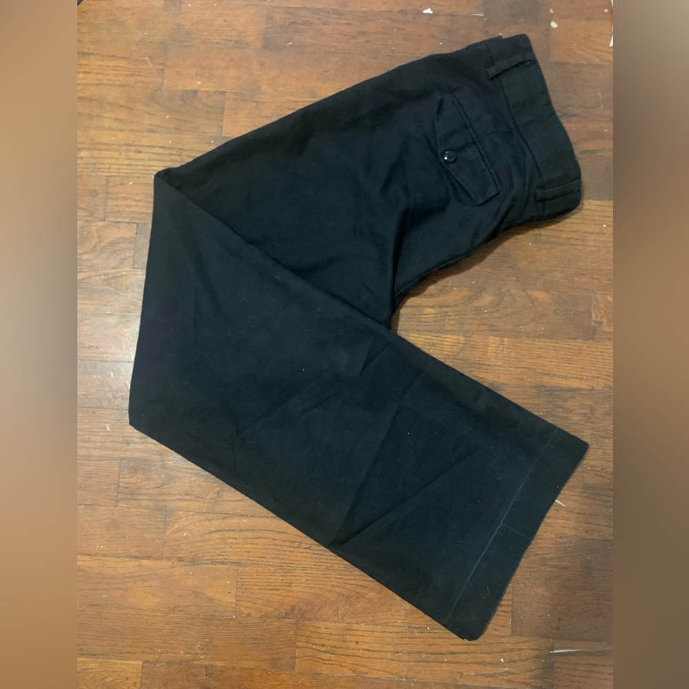 Black straight bootcut slacks